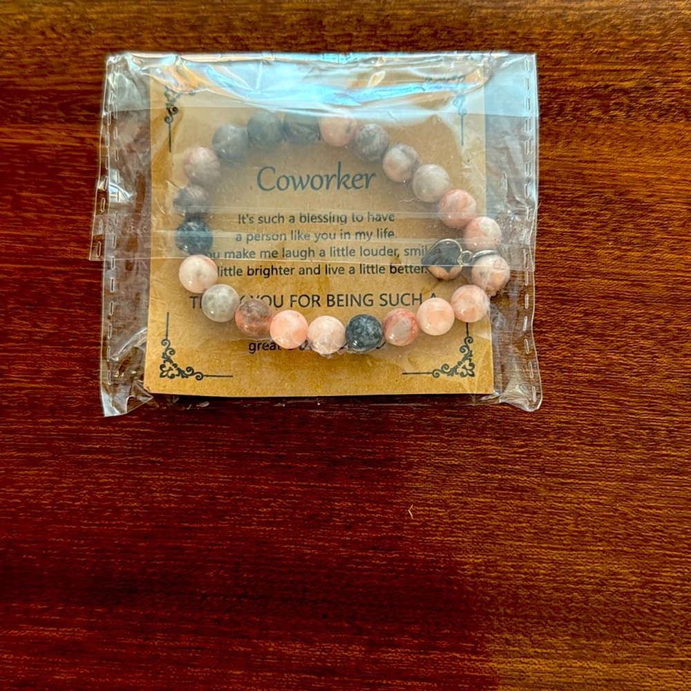 Beaded Bracelets For Women, Inspirational Natural Gemstone Blue Heart Bracelets